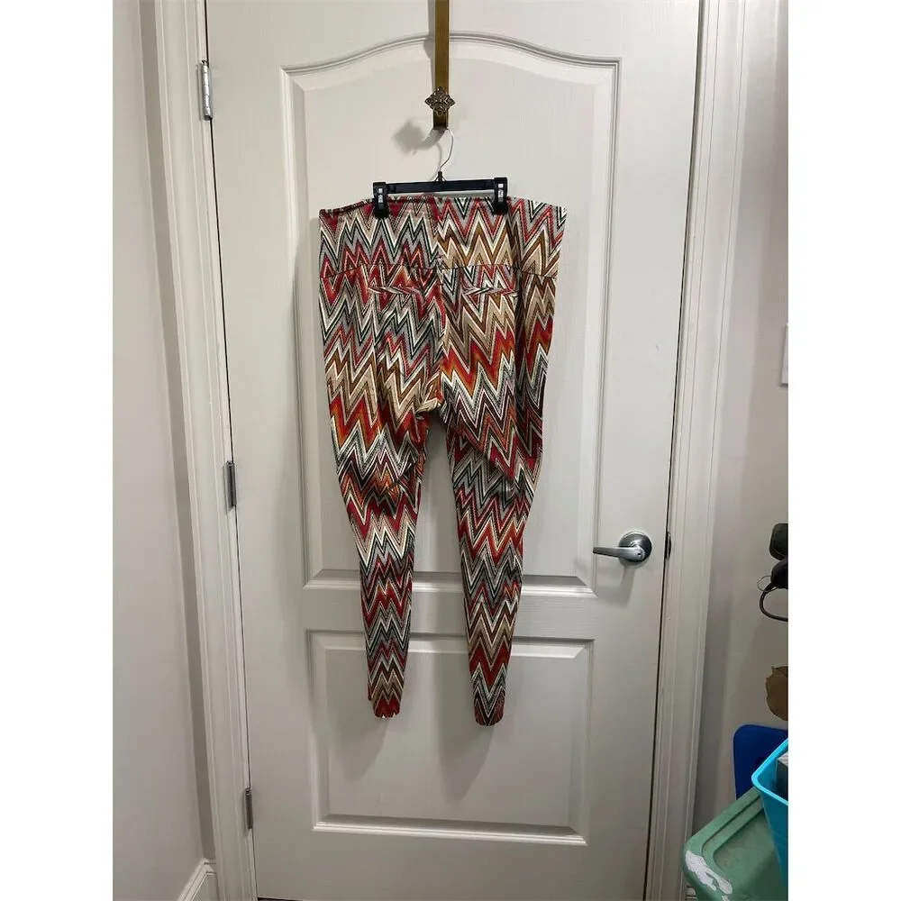 Space Girlz Women's Chevron Knit, Cotton Pants Multicolor Size 18 Casual (sku336 - Picture 5 of 9